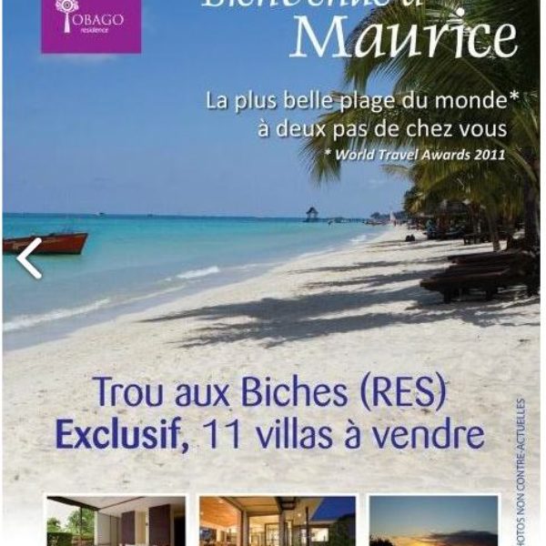 Ile #Maurice à vendre villas en #RES à Pereybere et Trou aux Biches