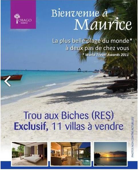Ile #Maurice à vendre villas en #RES à Pereybere et Trou aux Biches