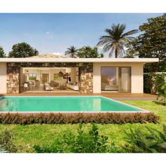 Villa F4 avec piscine ardoise, Grand Baie