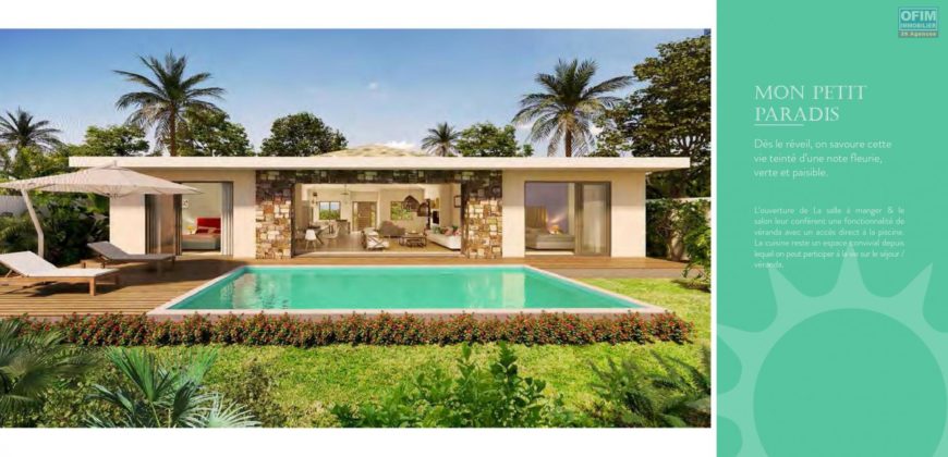 Villa F4 avec piscine ardoise, Grand Baie