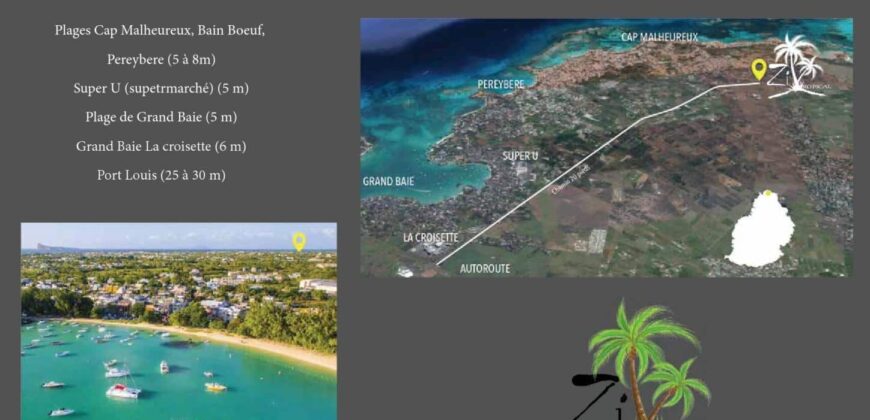 Programme de 7 luxueuses villas proche de la plage à Anse la Raie