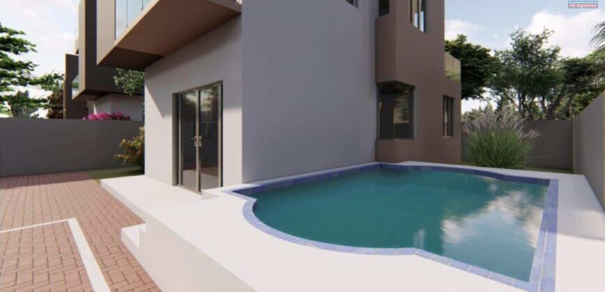 Villa neuve avec piscine à débordement, Pereybère