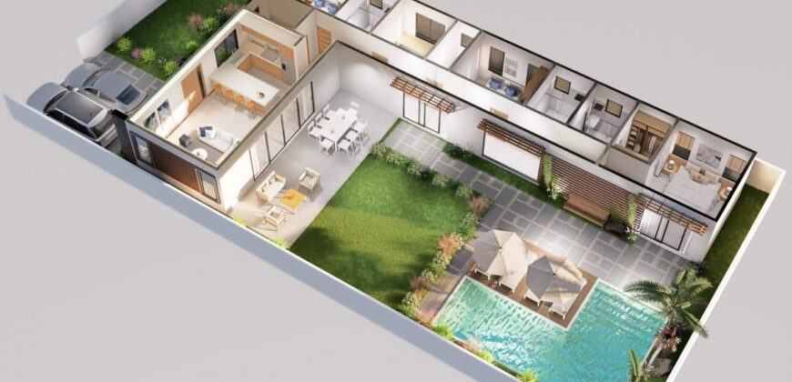 A vendre: Projet exclusif de 3 villas de prestige aux portes du parc national des Gorges de la Rivière Noire.