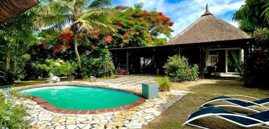 Location d’une magnifique villa familiale avec jardin et piscine à deux pas des plages de Grand Baie.