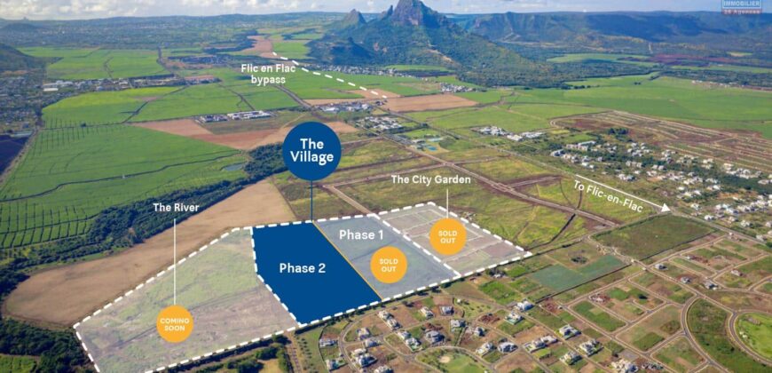 A vendre un terrain de 886m2 situé dans un morcellement résidentiel sécurisé à Flic en Flac