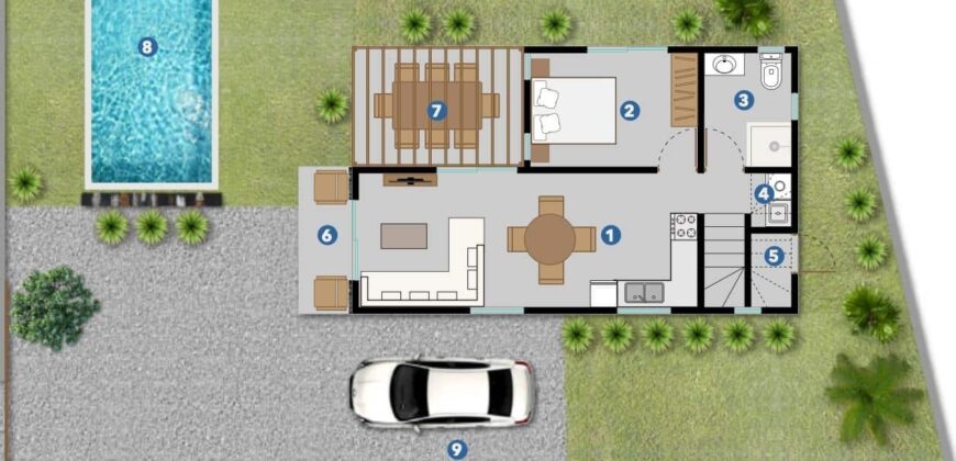 A investir dans un programme de villas individuelles dans une résidence privée à Bain Boeuf