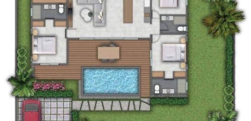 En vente une villa d’exception dans un cadre calme et résidentiel à Mont Mascal, proche de Grand Baie.