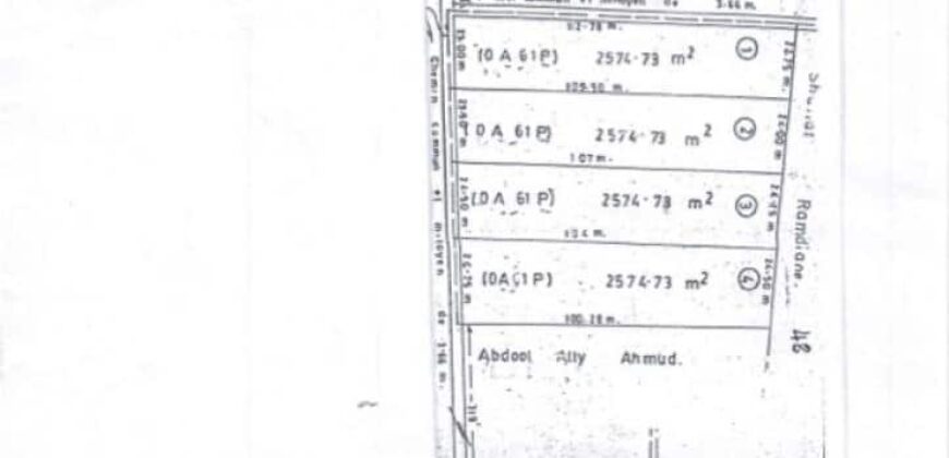 À vendre un grand terrain résidentiel de 2600m2 situé dans un cadre paisible à Calodyne