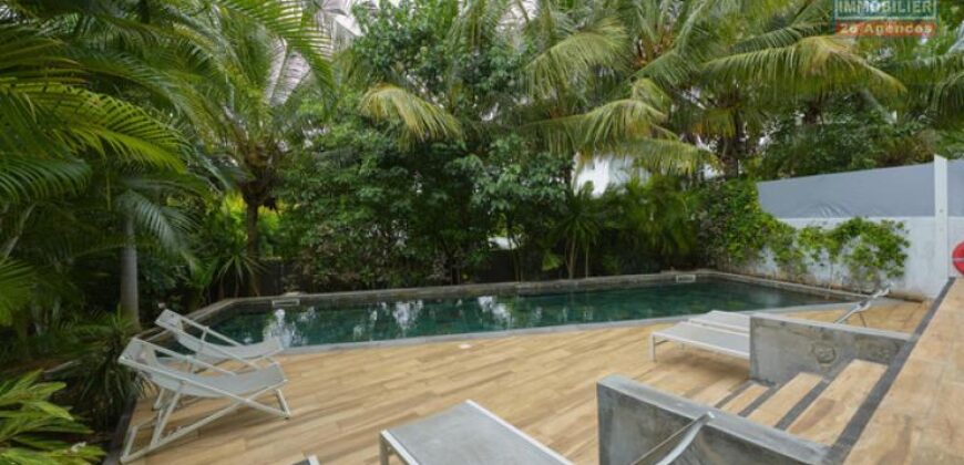 En vente un appartement accessible aux étrangers en rez de jardin à Pointe aux Canonniers