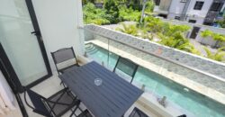 Location d’un charmant appartement rénové dans une résidence sécurisée avec piscine commune à Pereybère