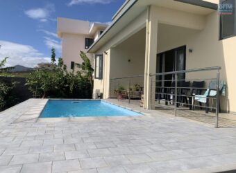 Location d’une magnifique villa neuve avec piscine dans un environnement calme à Flic en Flac Maurice