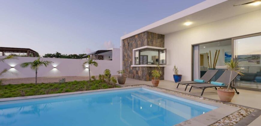 En vente cette élégante villa contemporaine T4 meublée de 140 m2 située à Grand Baie île Maurice