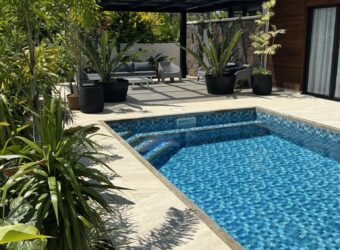 OFIM met en location une charmante villa de plain pied avec piscine dans le quartier paisible de Mont Mascal à Grandbaie Maurice