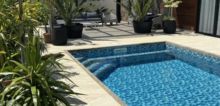 OFIM met en location une charmante villa de plain pied avec piscine dans le quartier paisible de Mont Mascal à Grandbaie Maurice