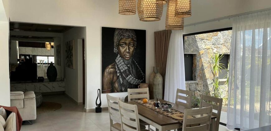 OFIM met en location une charmante villa de plain pied avec piscine dans le quartier paisible de Mont Mascal à Grandbaie Maurice