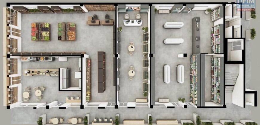 À vendre espaces commerciaux et bureaux modernes à Flic en Flac Maurice